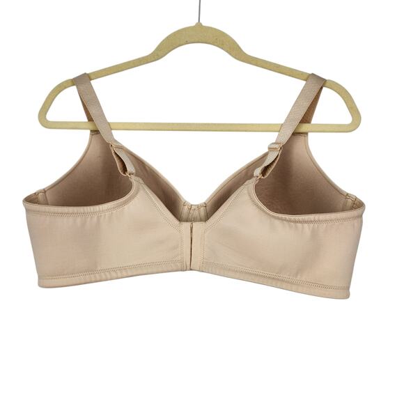 Vanity Fair Bra – Beige Underwire Bra with Wide Side Bands & Floral Detail 42D - Picture 2 of 4